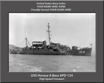 USS Horace A Bass APD 124 Personalized Photo