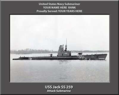 USS Jack SS 259 Personalized Photo