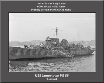 USS Jamestown PG 55 Personalized Photo