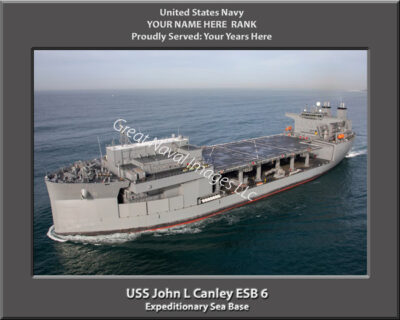 USS John L Canley ESB 6 Personalized Ship Photo