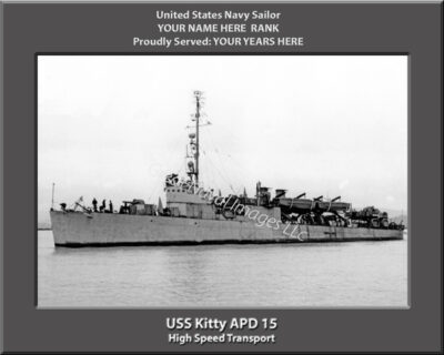 USS Kitty APD 15 Personalized Photo