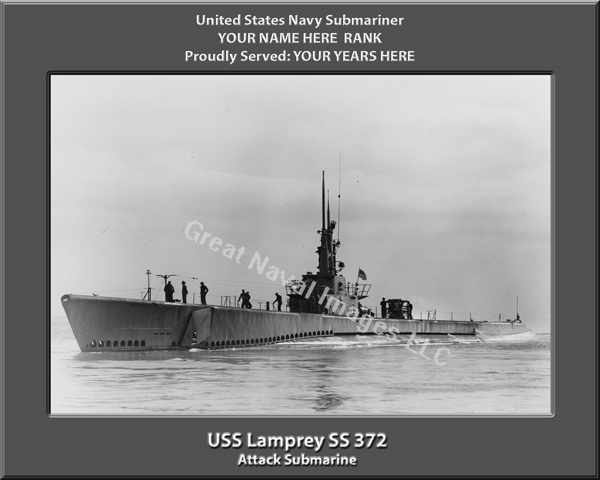USS Lamprey SS 372 Personalized Photo