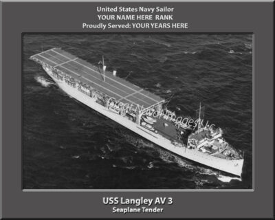 USS Langley AV 3 Personalized Photo