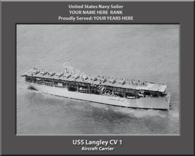 USS Langley CV 1 Personalized Photo