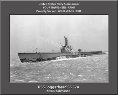 USS Loggerhead SS 374 Personalized Photo