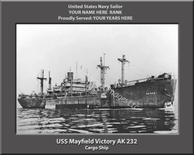 USS Mayfield Victory AK 232 Personalized Photo