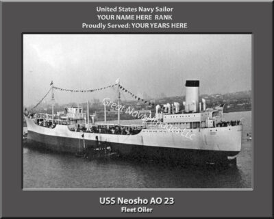 USS Neosho AO 23 Personalized Photo