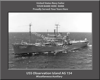 USS Observation Island AG 154 Personalized Navy Ship Photo