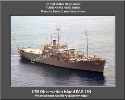 USS Observation Island EAG 154 Personalized Navy Ship Photo