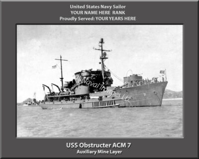 USS Obstructer ACM 7 Personalized Photo