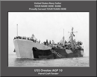 USS Orestes AGP 10 Personalized Photo