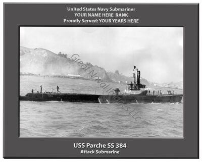 USS Parche SS 384 Personalized Navy Submarine Photo