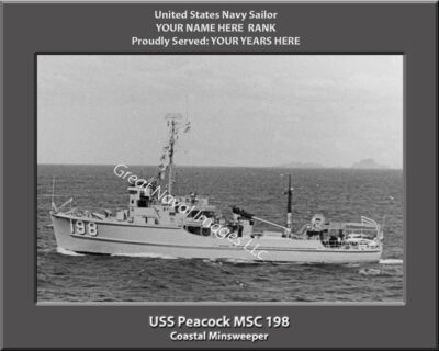 USS Peacock MSC 198 Personalized Photo