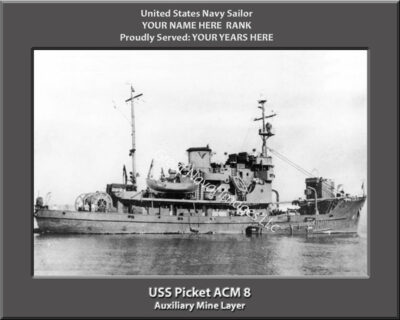 USS Picket ACM 8 Personalized Photo