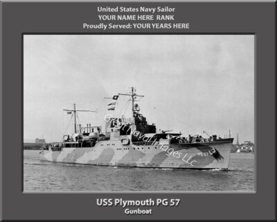 USS Plymouth PG 57 Personalized Photo