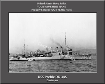 USS Preble DD 345 Personalized Photo