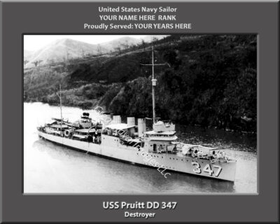 USS Pruitt DD 347 Personalized Photo
