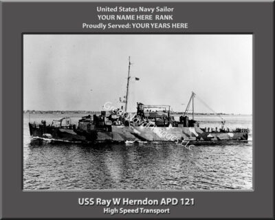 USS Ray W Herndon APD 121 Personalized Photo