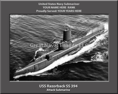 USS Razorback SS 394 Personalized Photo