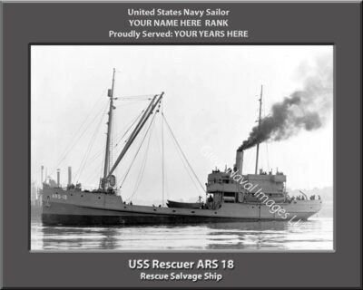 USS Rescuer ARS 18 Personalized Photo