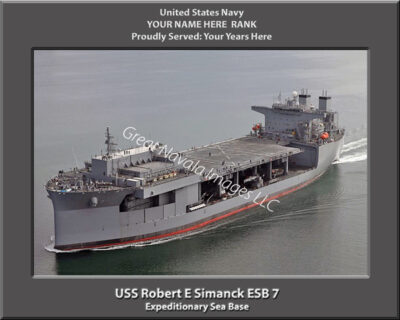 USS Robert E Simanek ESB 7 Personalized Ship Photo
