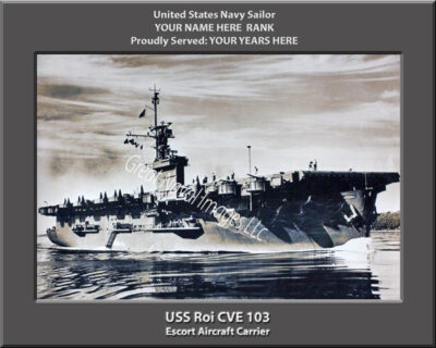 USS Roi CVE 103 Personalized Photo