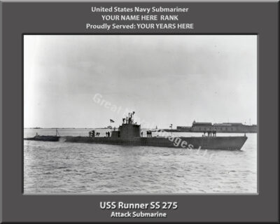 USS Runner SS 275 Personalized Photo