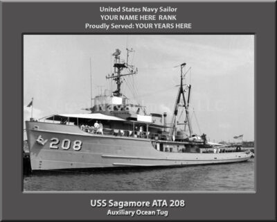 USS Sagamore ATA 208 Personalized Photo
