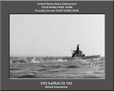USS Sailfish SS 192 Personalized Photo