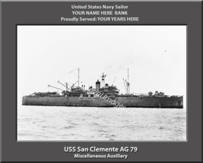 USS San Clemente AG 79 Personalized Photo