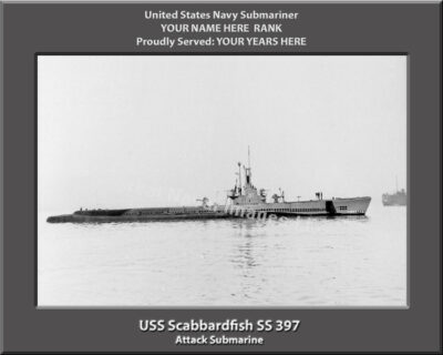USS Scabbardfish SS 397 Personalized Photo