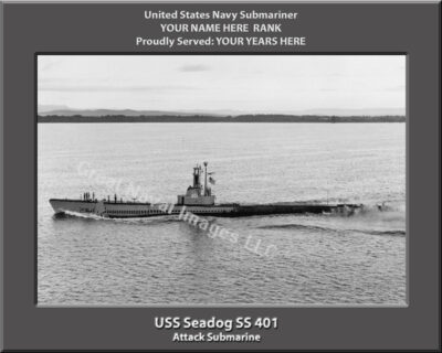 USS Seadog SS 401 Personalized Photo