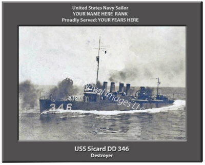 USS Sicard DD 346 Personalized Photo