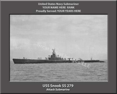 USS Snook SS 279 Personalized Photo
