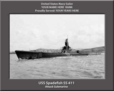 USS Spadefish SS 411 Personalized Photo