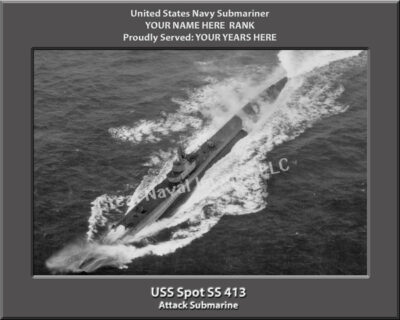 USS Spot SS 413 Personalized Photo