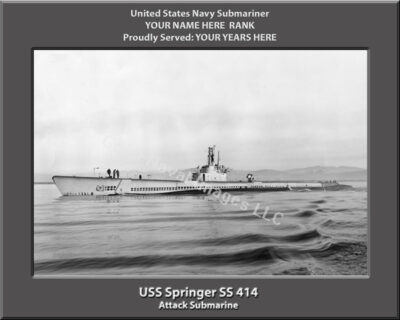 USS Springer SS 414 Personalized Photo
