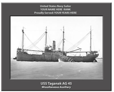 USS Taganak AG 45 Personalized Photo