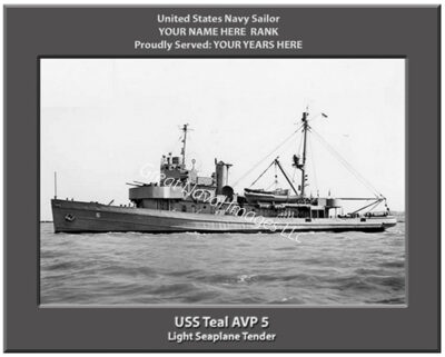 USS Teal AVP 5 Personalized Photo