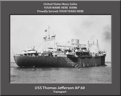 USS Thomas Jefferson AP 60 Personalized Photo
