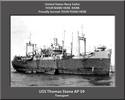 USS Thomas Stone AP 59 Personalized Photo