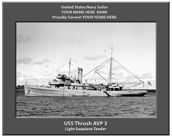 USS Thrush AVP 3 Personalized Photo
