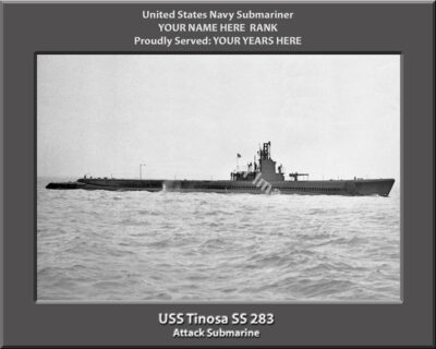 USS Tinosa SS 283 Personalized Photo