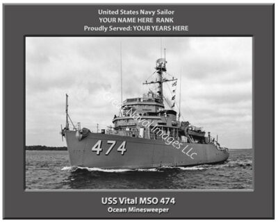 USS Vital MSO 474 Personalized Photo