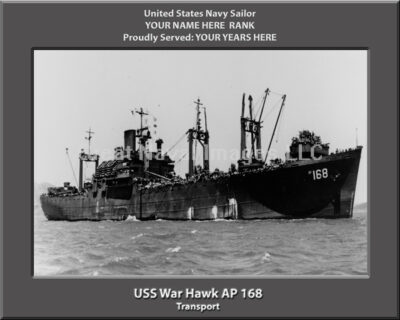 USS War Hawk AP 168 Personalized Photo