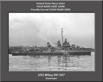 USS Wiley DD 597 Personalized Photo