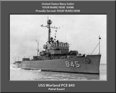 USS Worland PCE 845 Personalized Photo