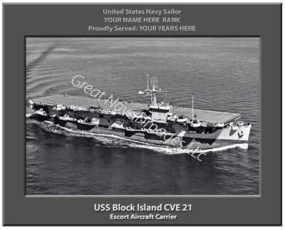 USS Block Island CVE 21 Navy Ship Photo