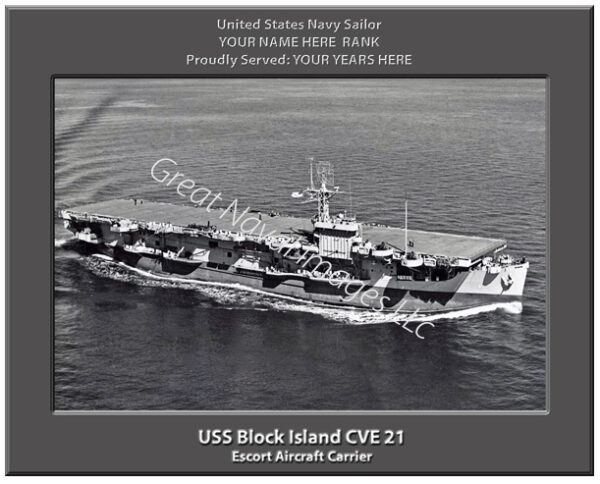 USS Block Island CVE 21 Navy Ship Photo
