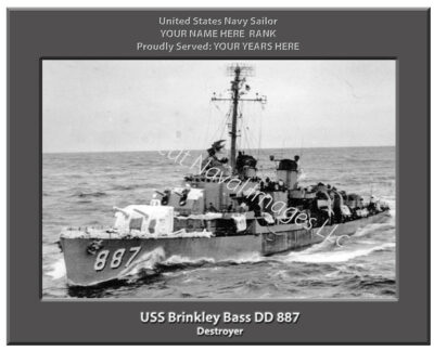 USS Brinkley Bass DD 887 Navy Ship Photo